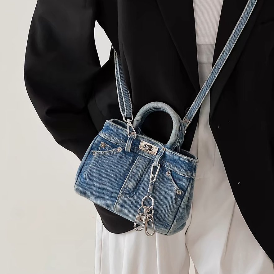 JCX Denim Handbag for Women