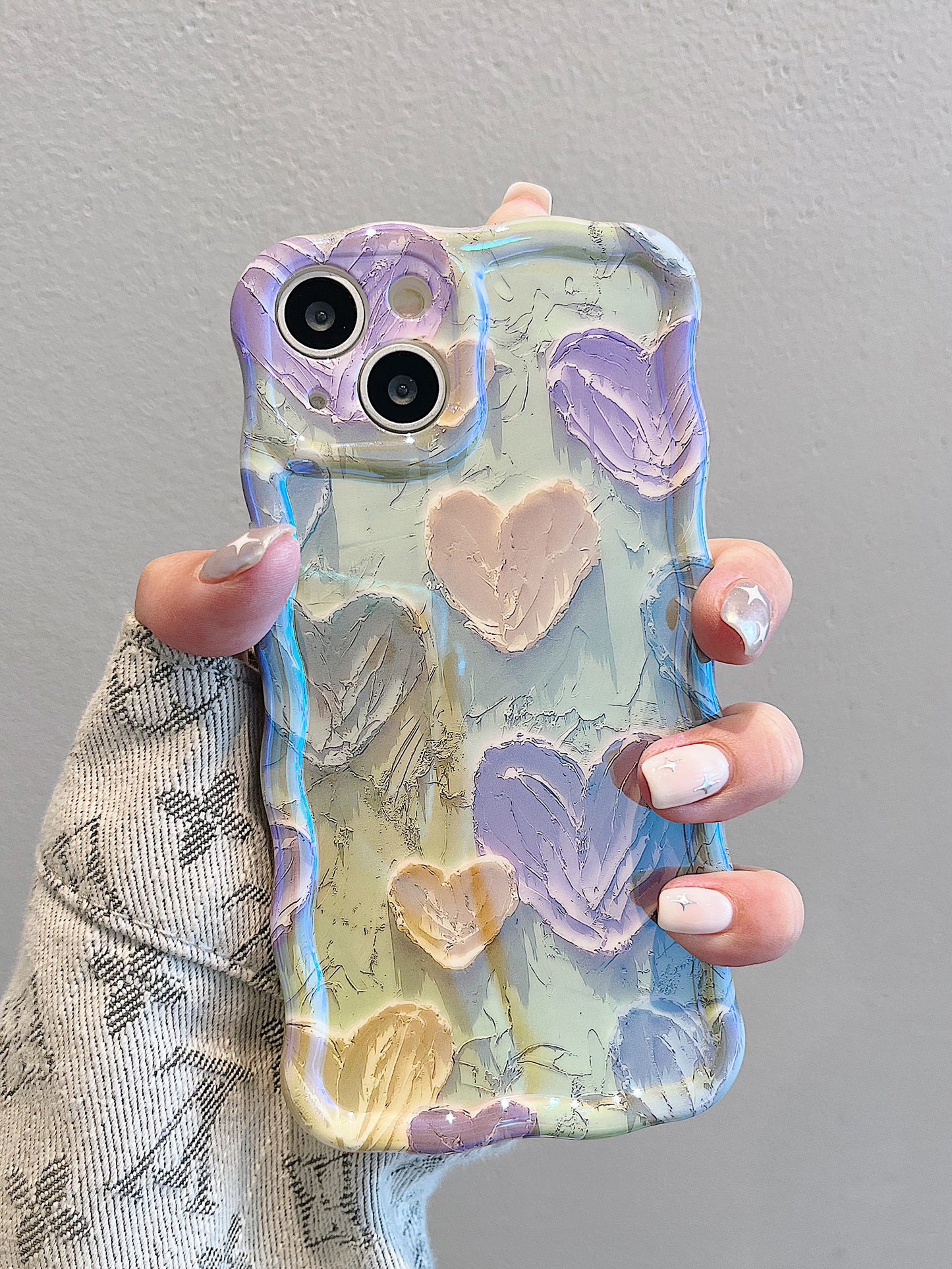 JCX Vivi art Heart-shaped oil painting iPhone Case
