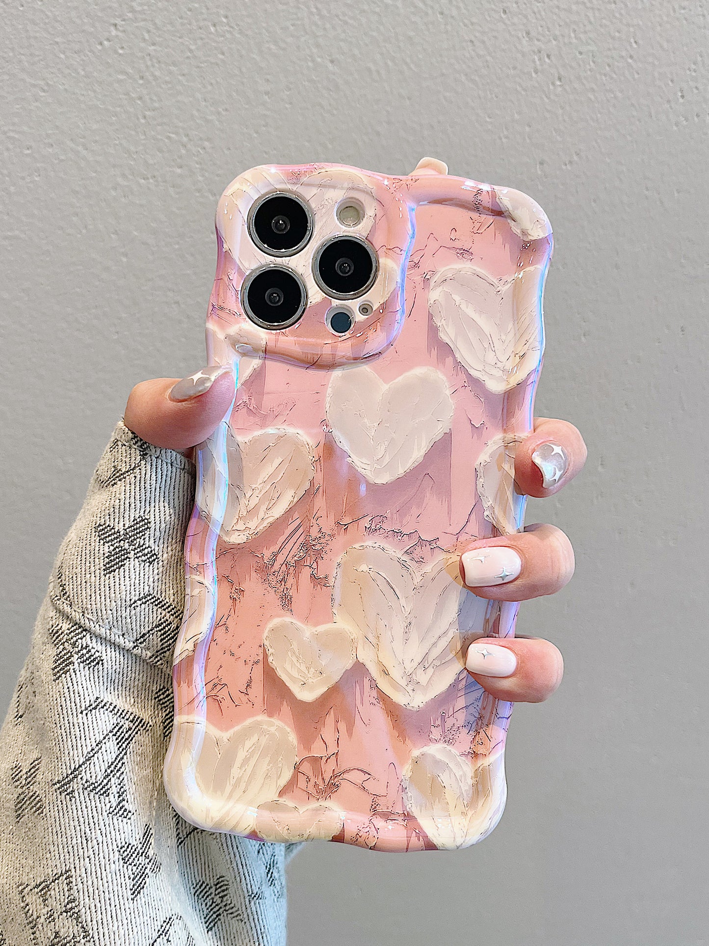 JCX Vivi art Heart-shaped oil painting iPhone Case