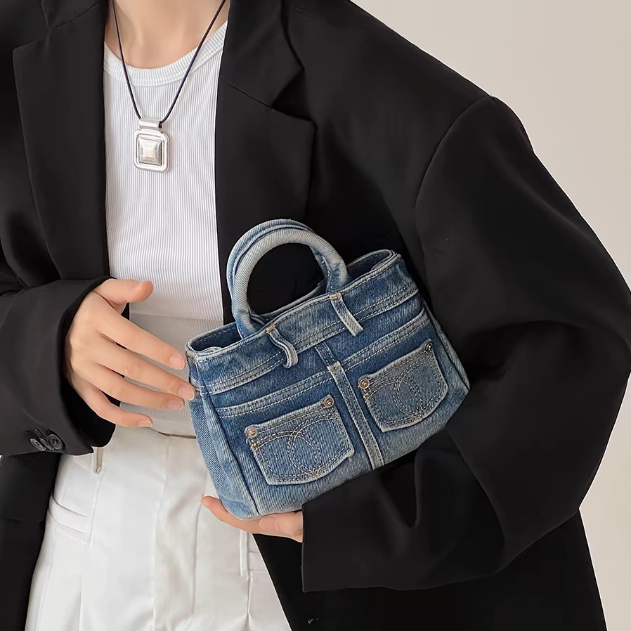 JCX Denim Handbag for Women