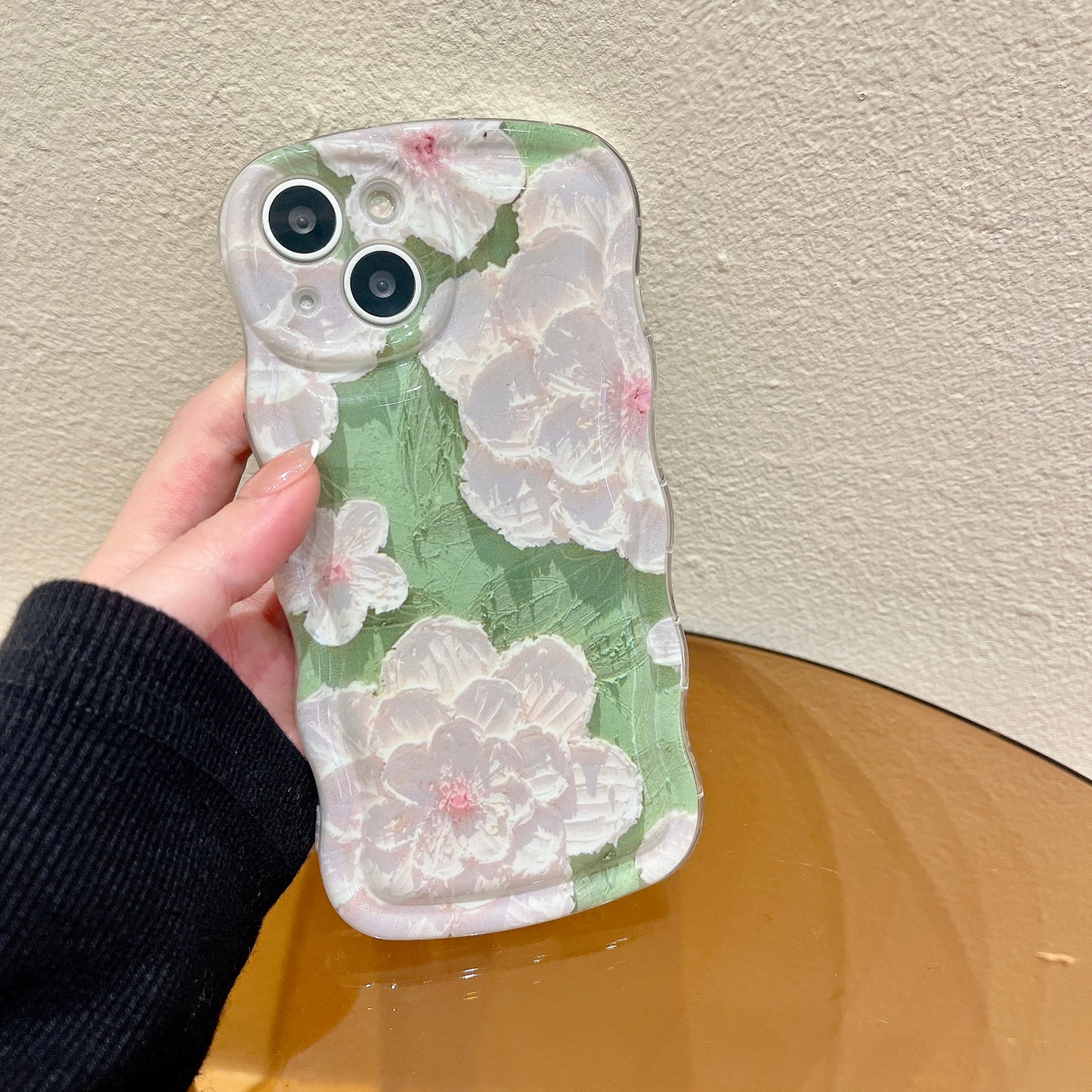 JCX 3D Cherry Oil Painting Style iPhone Case
