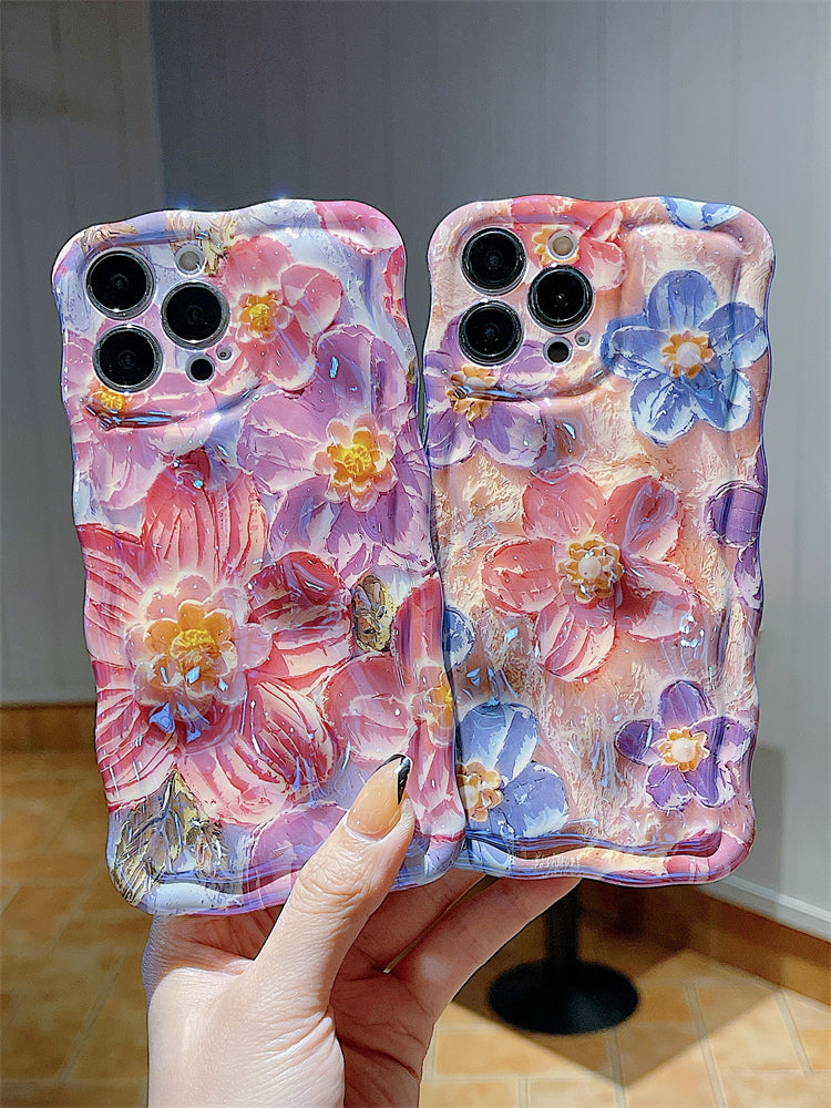 JCX 3D Aesthetics Oil Painting Style iPhone Case