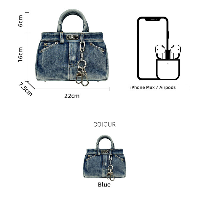 JCX Denim Handbag for Women