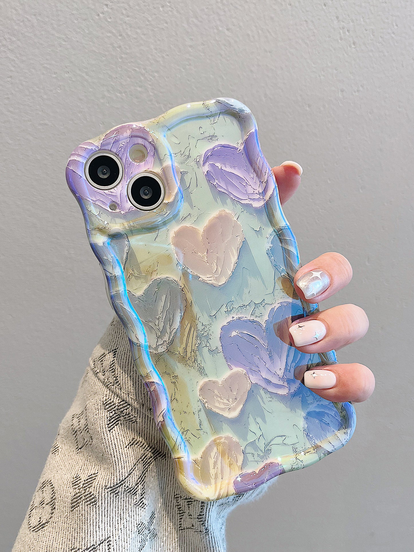 JCX Vivi art Heart-shaped oil painting iPhone Case