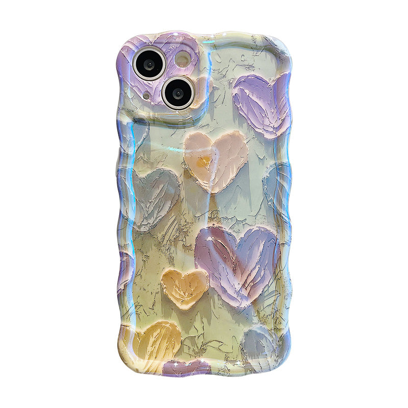 JCX Vivi art Heart-shaped oil painting iPhone Case