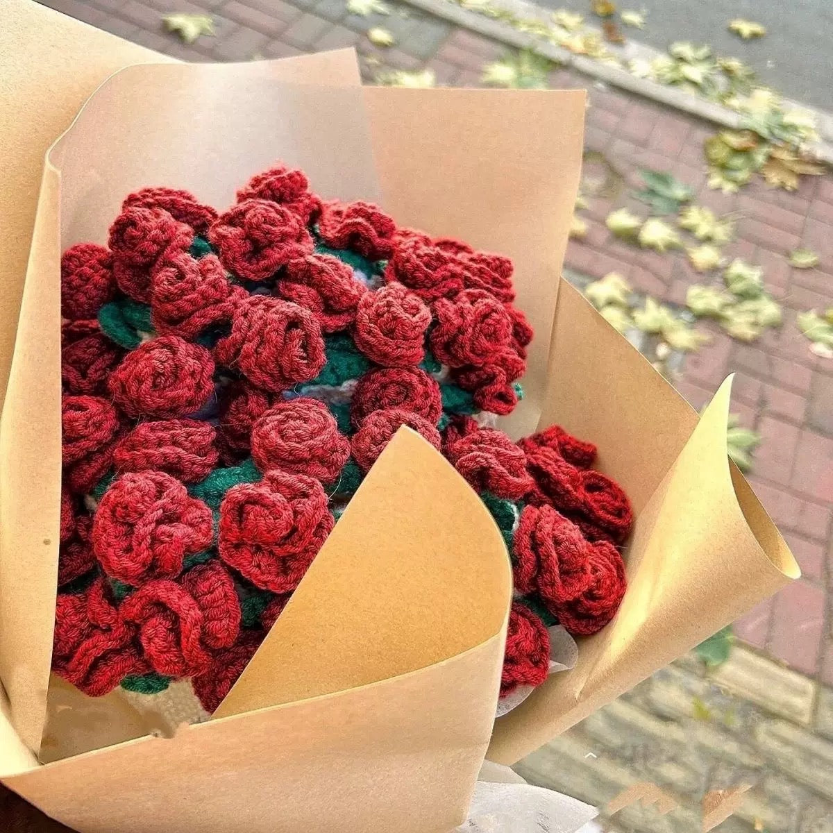 Handmade Rose Bouquet Blanket