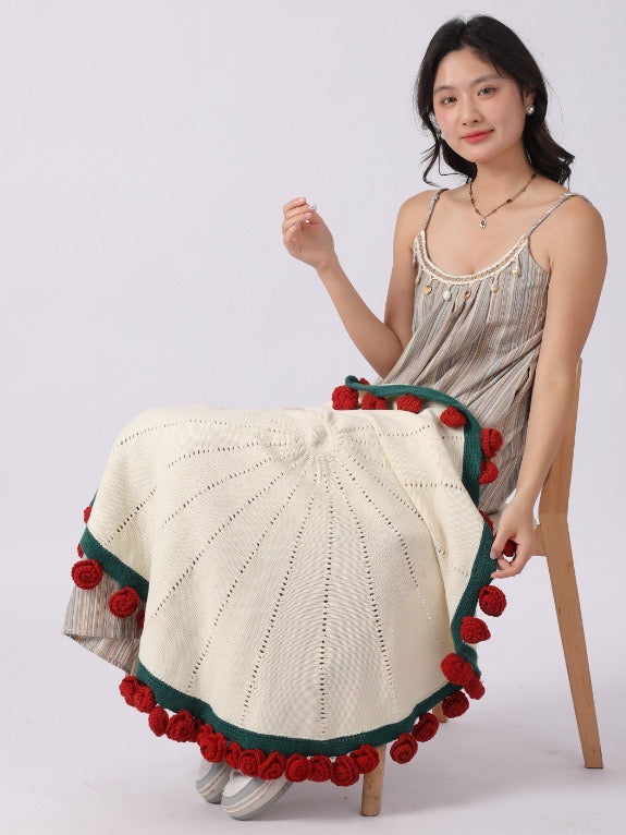 Handmade Rose Bouquet Blanket