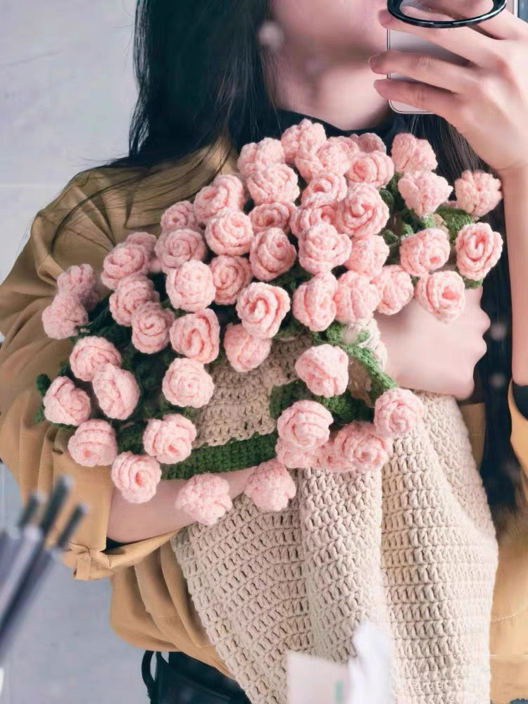 Handmade Rose Bouquet Blanket