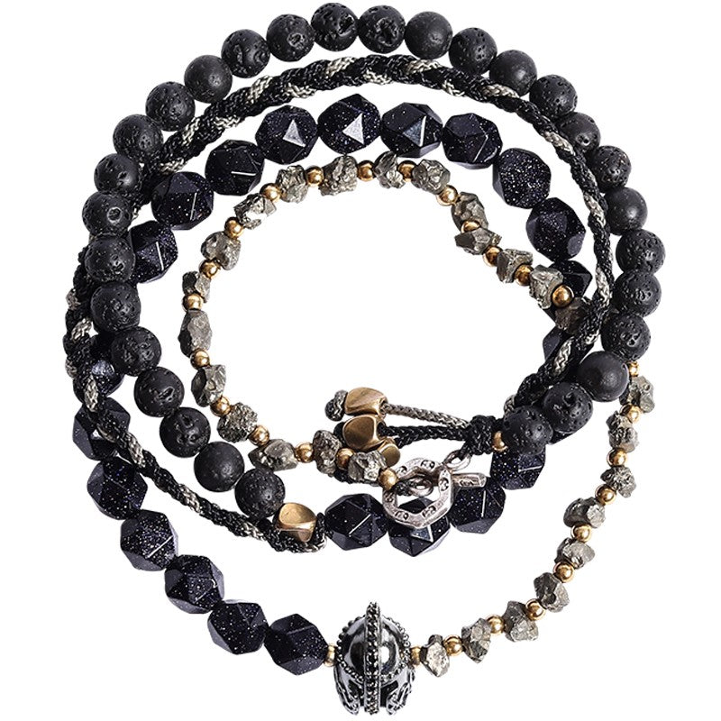 JCX Volcanic Stone Black Onyx Bracelet