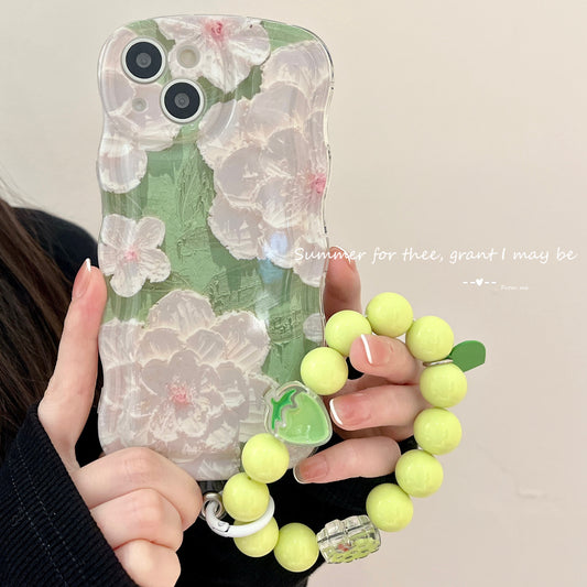 JCX 3D Cherry Oil Painting Style  iPhone Case