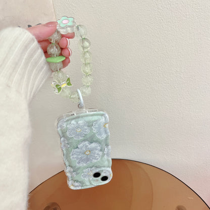 JCX 3D camellia Oil Painting Style  iPhone Case
