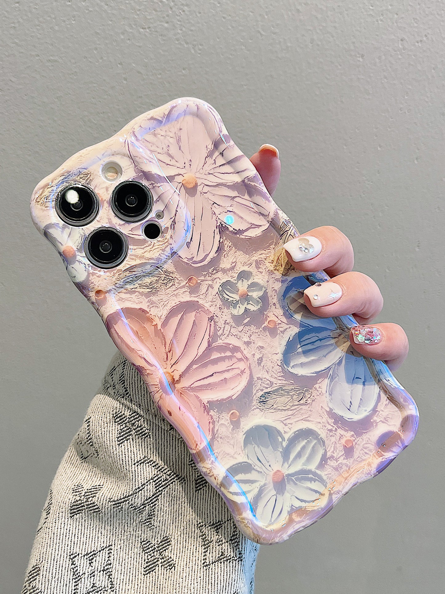 JCX Vivi Art Exquisite Cherry Blossom Oil Painting iPhone Case