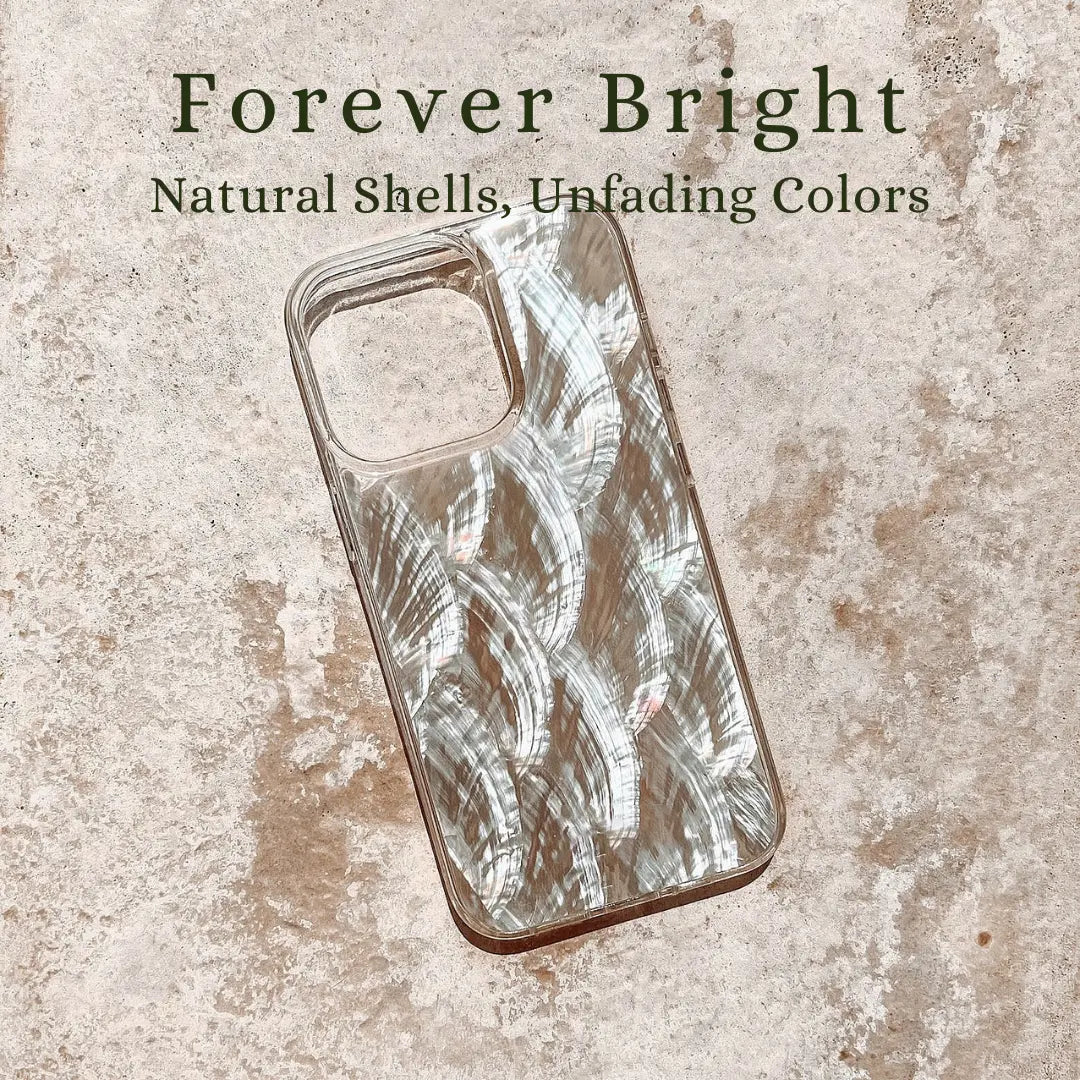 JCX Natural Seashell Mother of Pearl Handmade iPhone Case
