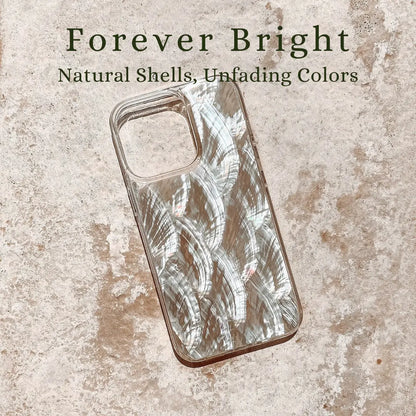 JCX Natural Seashell Mother of Pearl Handmade iPhone Case