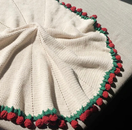 Handmade Rose Bouquet Blanket