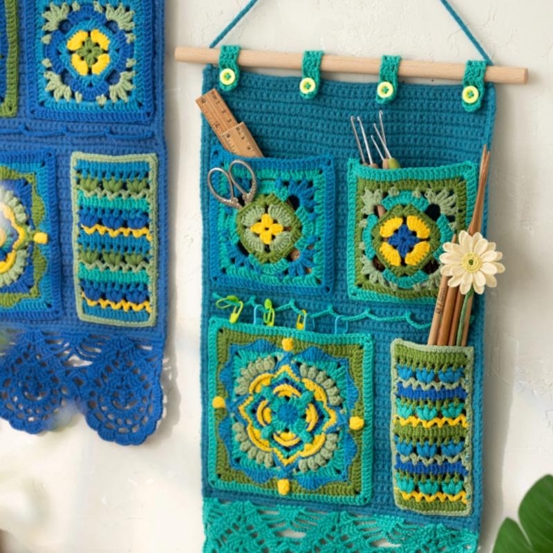Hand-Crocheted Wall Storage Bag