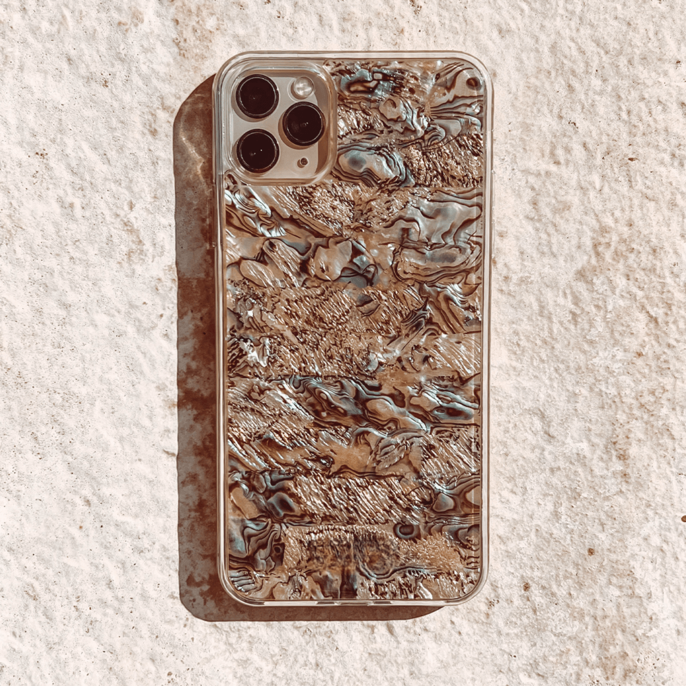JCX Natural Seashell Mother of Pearl Handmade KULA iPhone Case