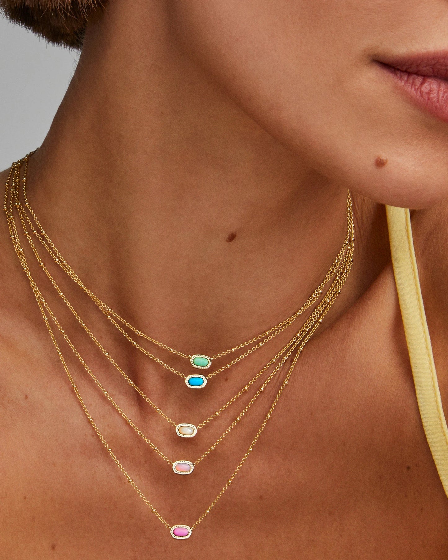Mini Elisa Gold Satellite Short Pendant Necklace