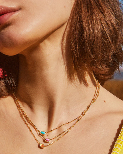 Mini Elisa Gold Satellite Short Pendant Necklace