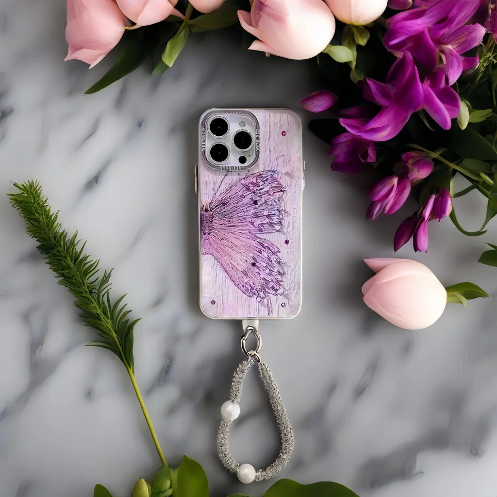 JCX EnchantingFlutter Wrist Chain iPhone Case