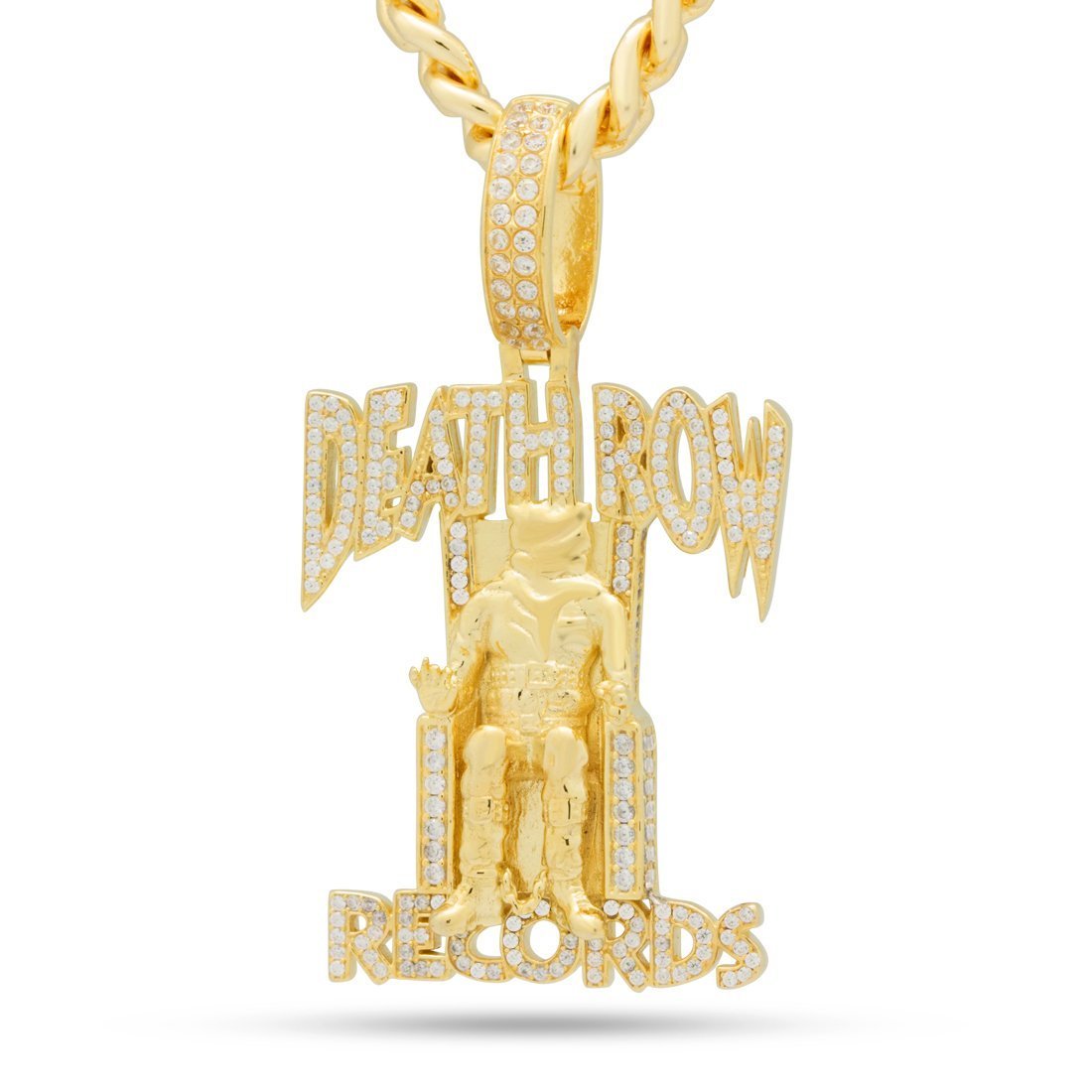JCX DEATH ROW RECORDS ICED LOGO NECKLACE