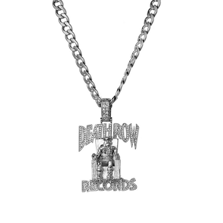JCX DEATH ROW RECORDS ICED LOGO NECKLACE