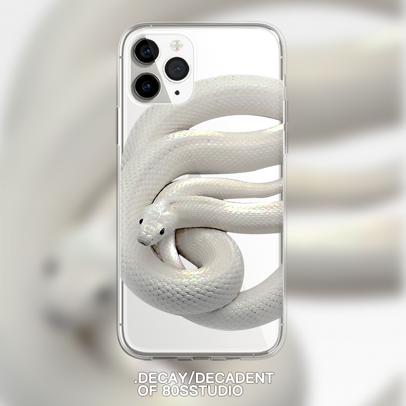 JCX White Snake Creative iPhone Case